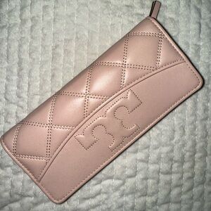 Tory Burch Pink Quilted Wallet
